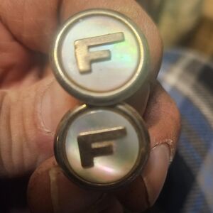 Mens Mother Of Pearl Cufflinks With Initial